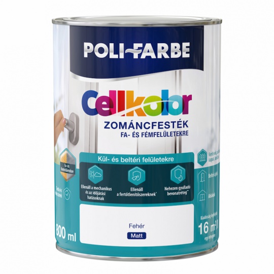 CELLKOLOR MATT ZOMÁNCFESTÉK 0.8L FEHÉR