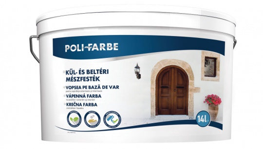 POLI-FARBE KÜL- ÉS BELTÉRI MÉSZFESTÉK 14L FEHÉR