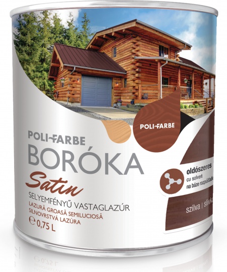 POLI-FARBE BORÓKA SATIN VASTAGLAZÚR 0.75L BOROVI FENYŐ